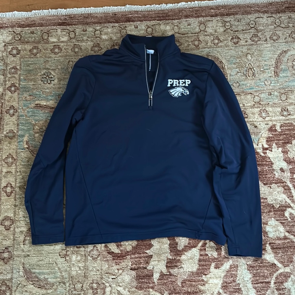 Under Armour Navy Blue Graphic Quarter-zip Pullover - Medium